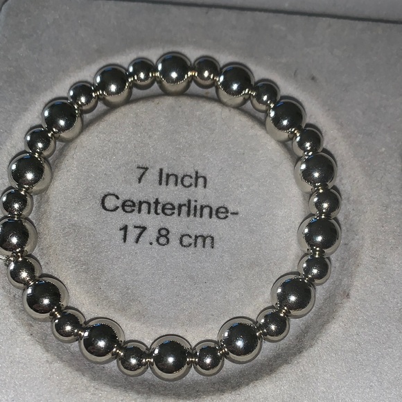 beaded stretch bracelet Jewelry - Silver Beaded stretch Bracelet